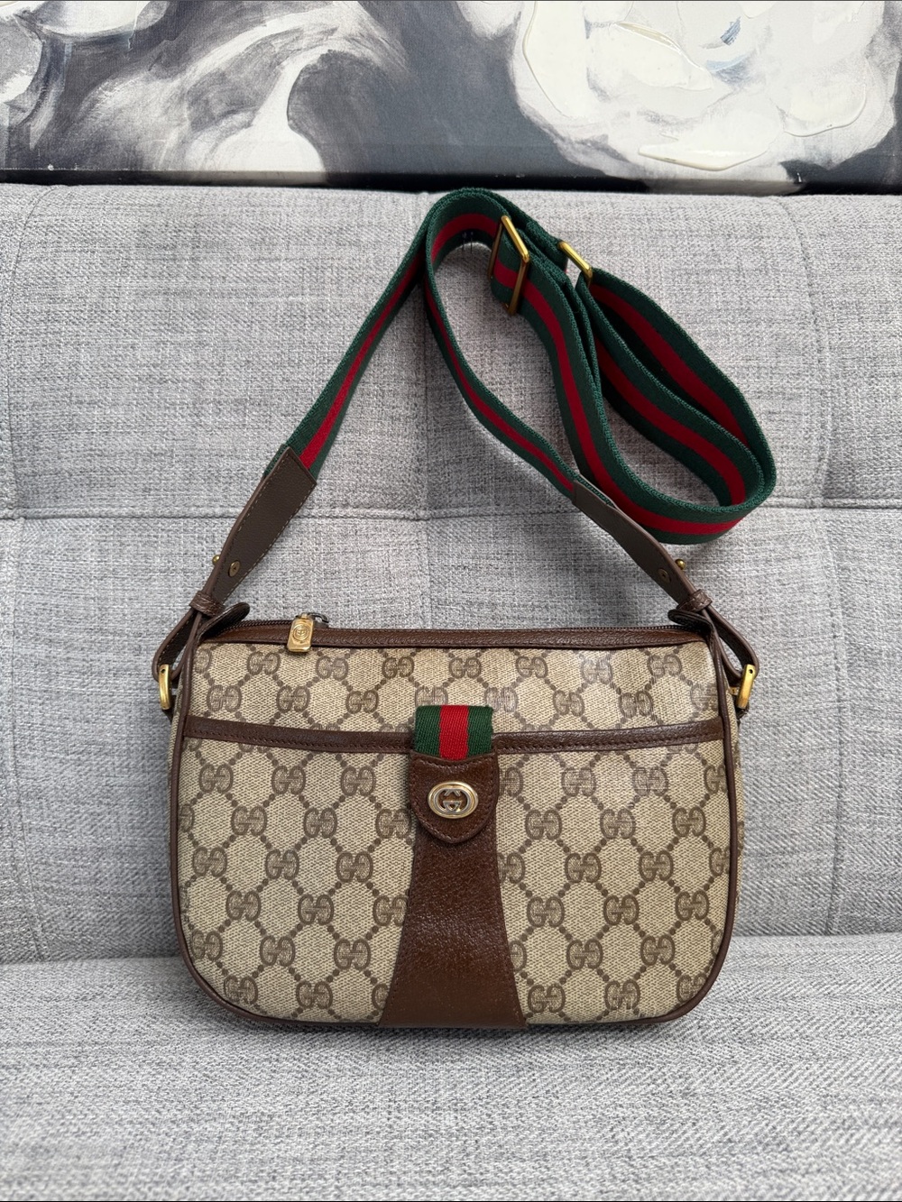 💚Gucci Ophidia GG Supreme Web Crossbody Shoulder Bag✨